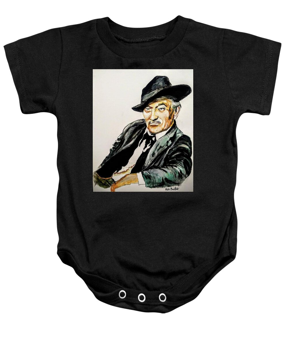 Gunsmoke Baby Onesie featuring the painting The Doctor by Mike Benton