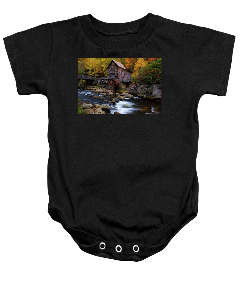 Sunset Baby Onesie featuring the photograph Times Gone By by Johnny Boyd