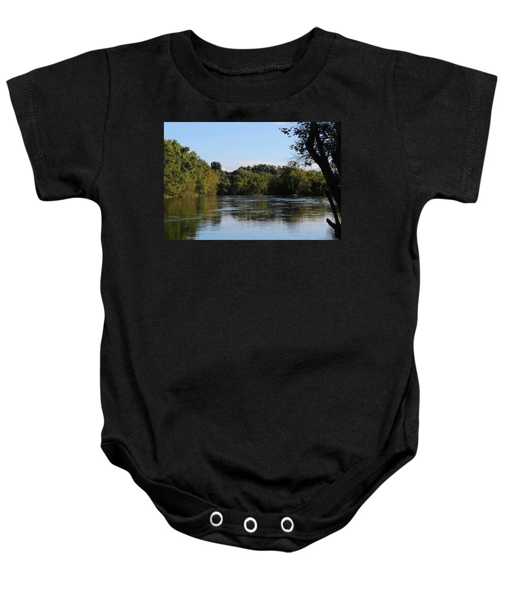 River Baby Onesie featuring the photograph Watauga River from Meridith Farm by Cynthia Clark