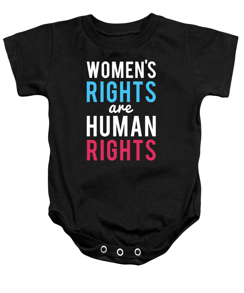 Cool Baby Onesie featuring the digital art Womens Rights Are Human Rights by Flippin Sweet Gear