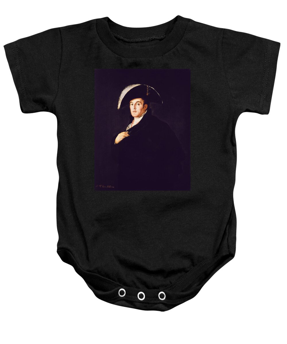 Oil On Canvas Baby Onesie featuring the painting Workshop of Francisco de Goya The Duke of Wellington, c.1812, National Gallery of Art, Washington... by Workshop of Francisco de Goya