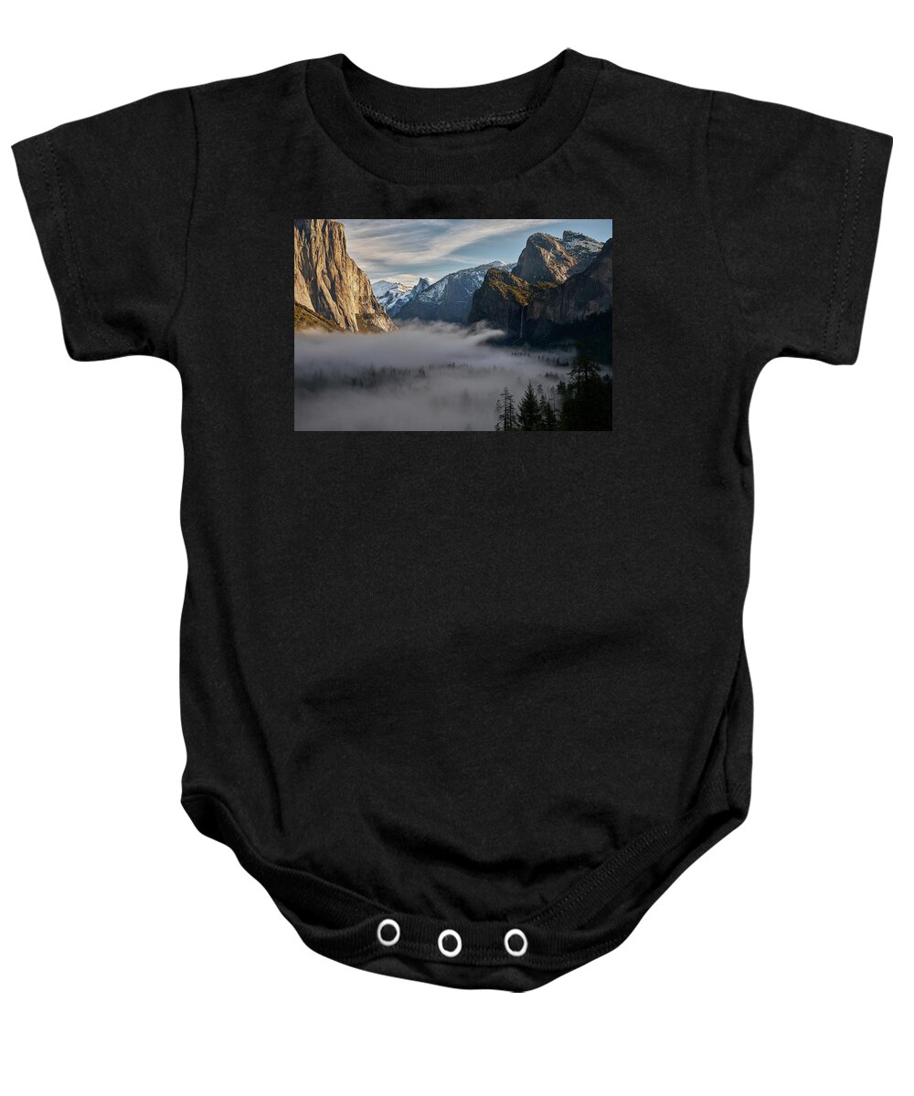 Forest Baby Onesie featuring the photograph Yosemite Valley in View by Jon Glaser