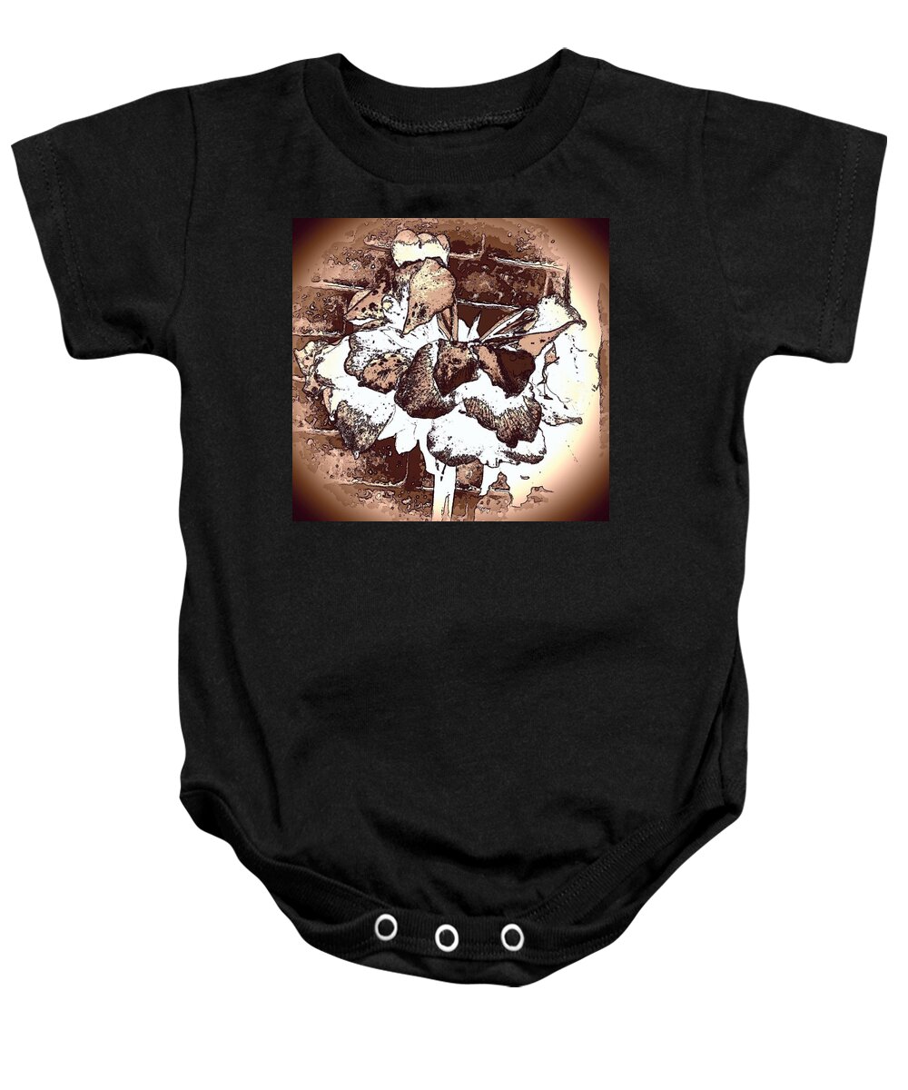Abstract Art Baby Onesie featuring the digital art Abstraction #1 by Loraine Yaffe