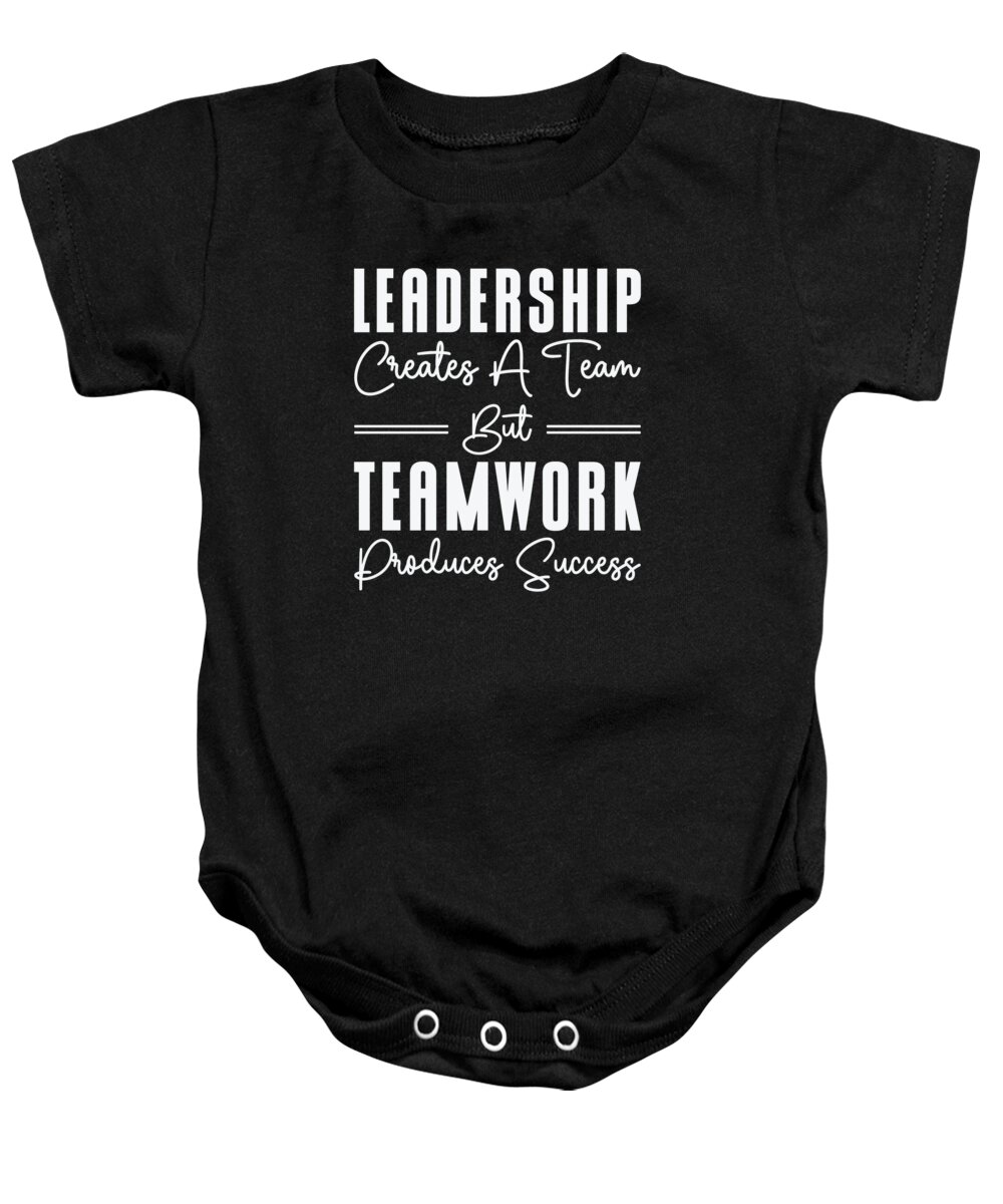 Boss Baby Onesie featuring the digital art Boss Leadership Teamwork Success Office Work Family #1 by Toms Tee Store