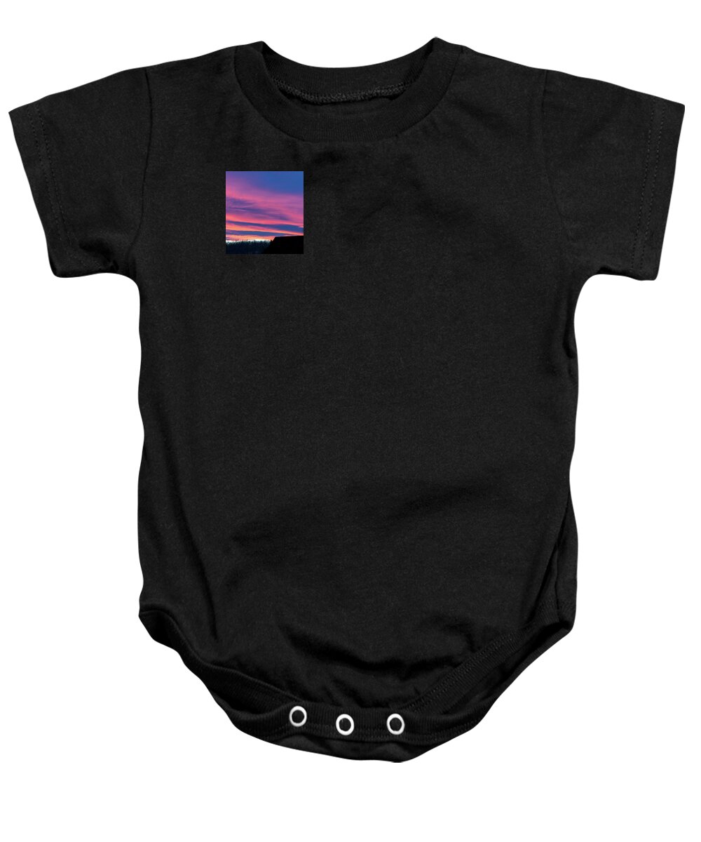 The Rocky Mountains Baby Onesie featuring the photograph Chinook Sunset #2 by Phil And Karen Rispin