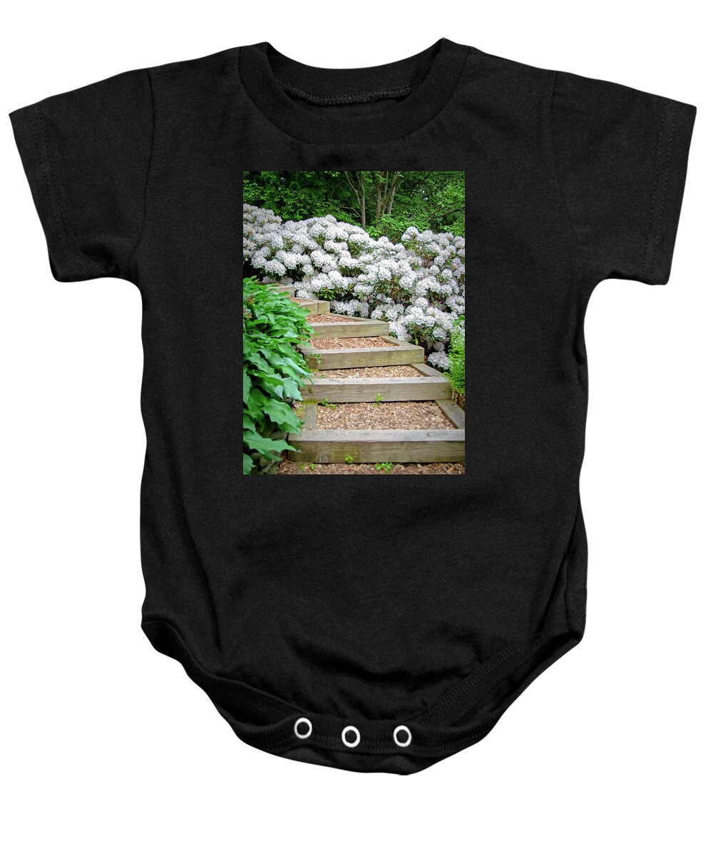 Rhododendron Baby Onesie featuring the photograph Cornell Botanic Gardens #7 #1 by Mindy Musick King