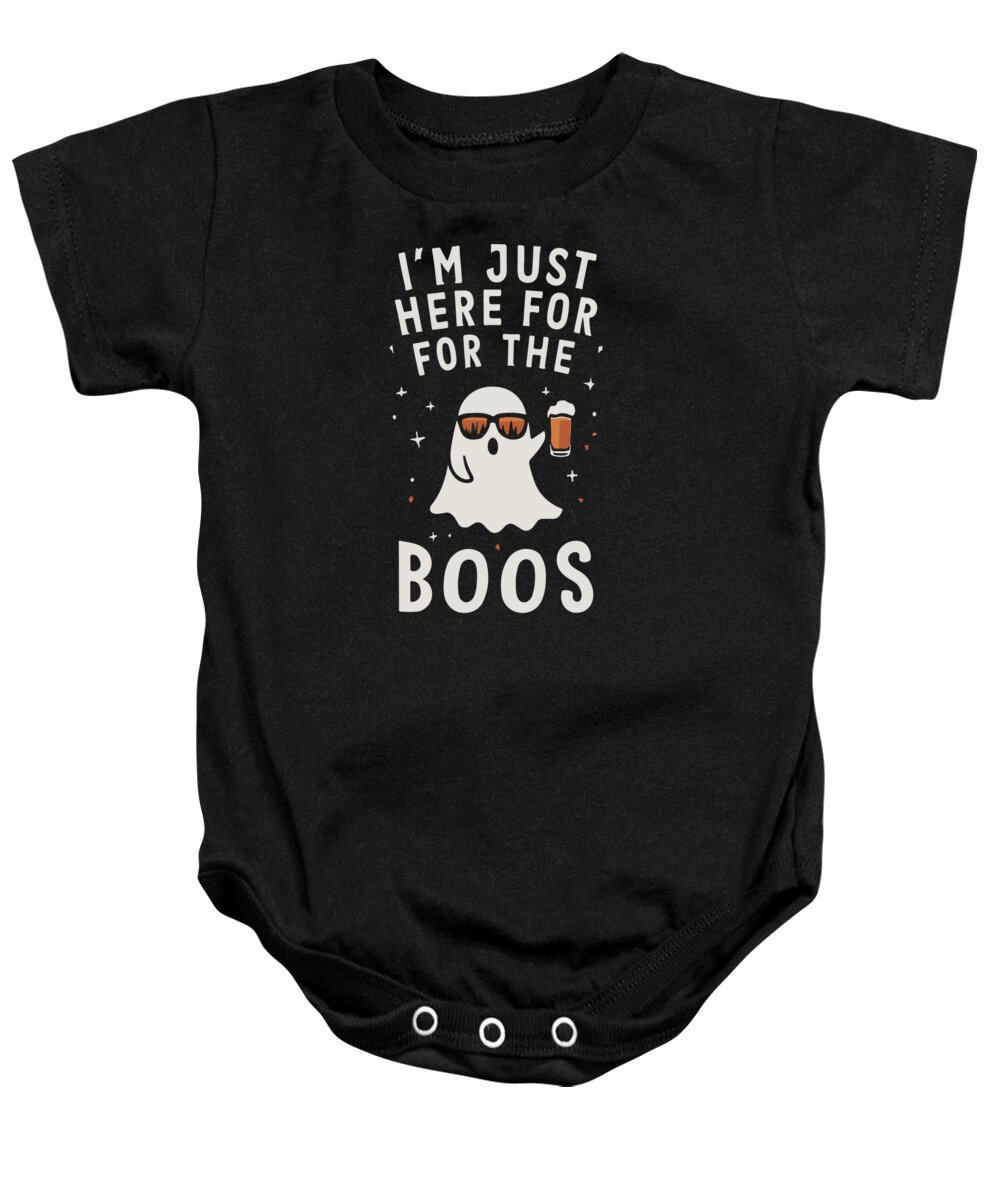 Halloween Baby Onesie featuring the digital art Im Just Here for the Boos #1 by Flippin Sweet Gear