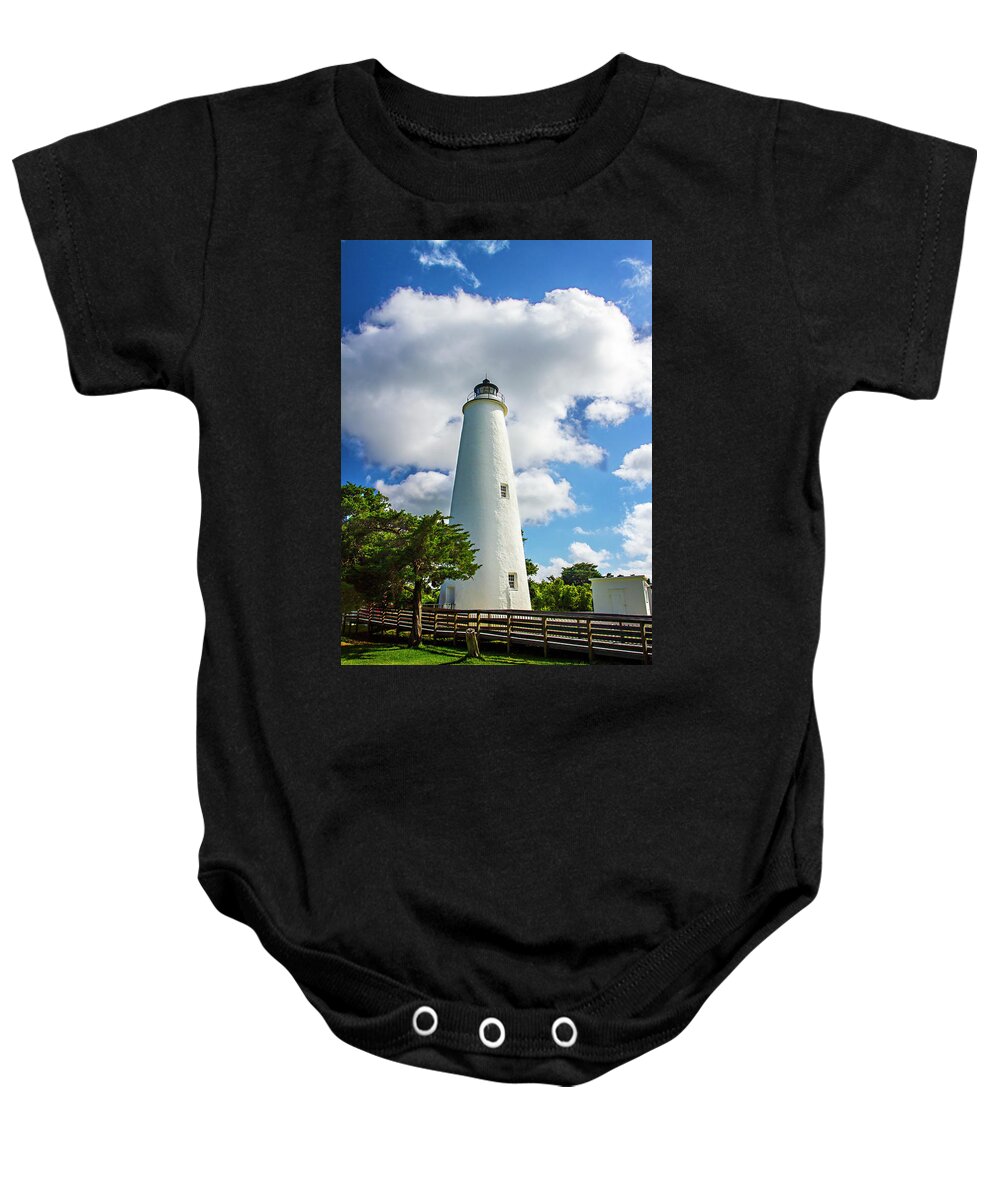 Color Baby Onesie featuring the photograph Ocracoke Light 3 #1 by Alan Hausenflock