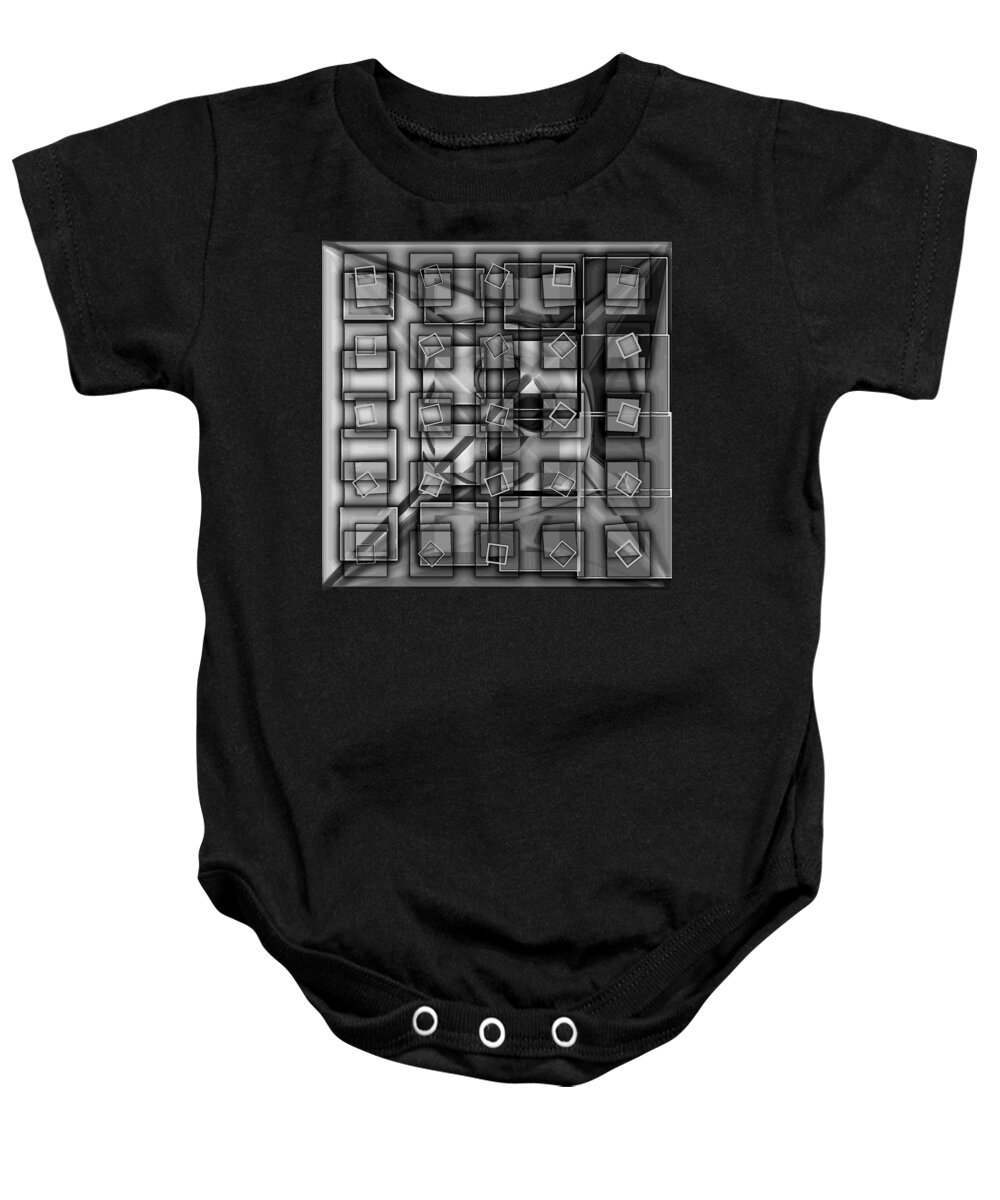 Abstract Baby Onesie featuring the digital art Pattern 23 #1 by Marko Sabotin