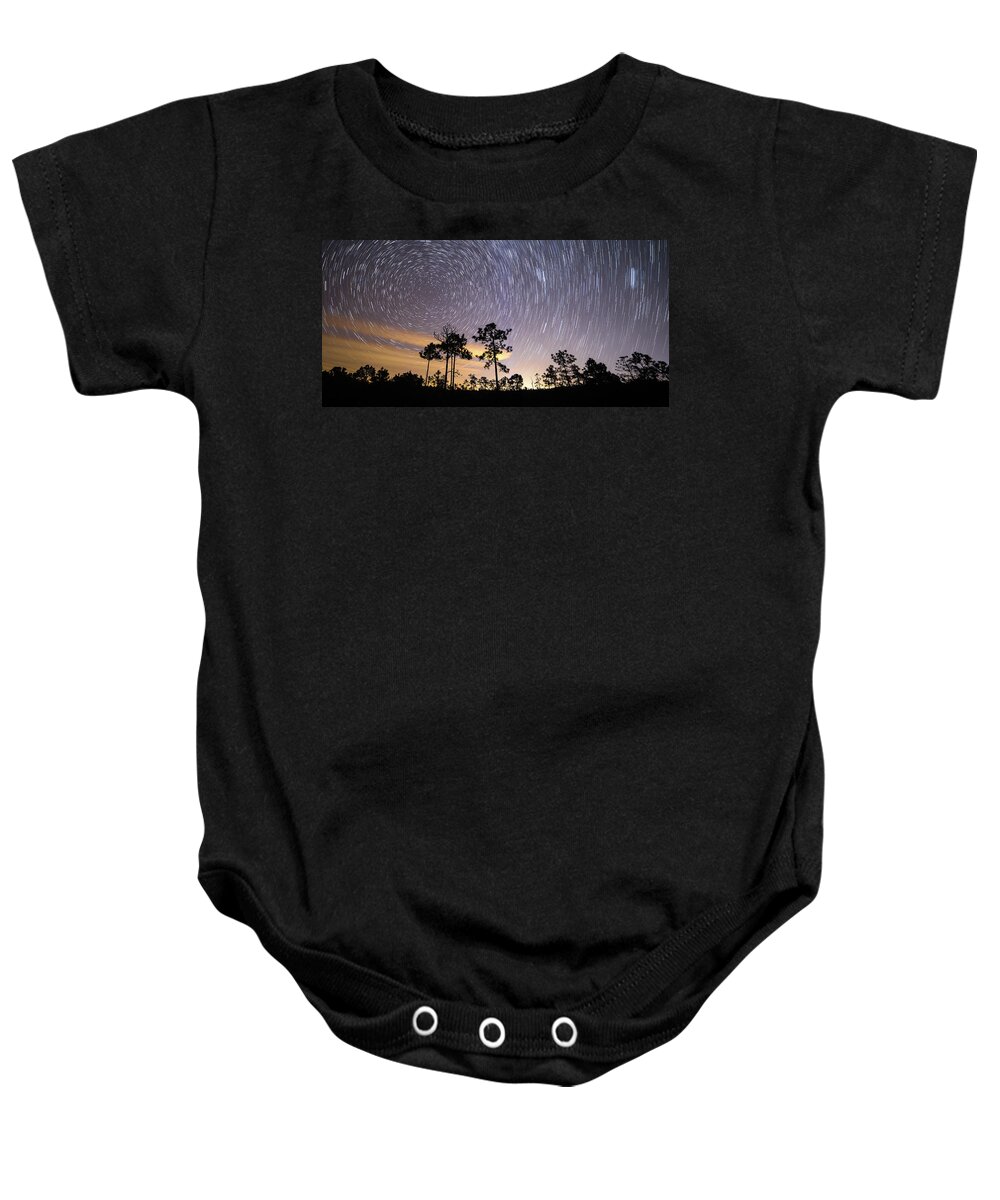 St Jamesstartreails Baby Onesie featuring the photograph Pepperbush Stars by Nick Noble