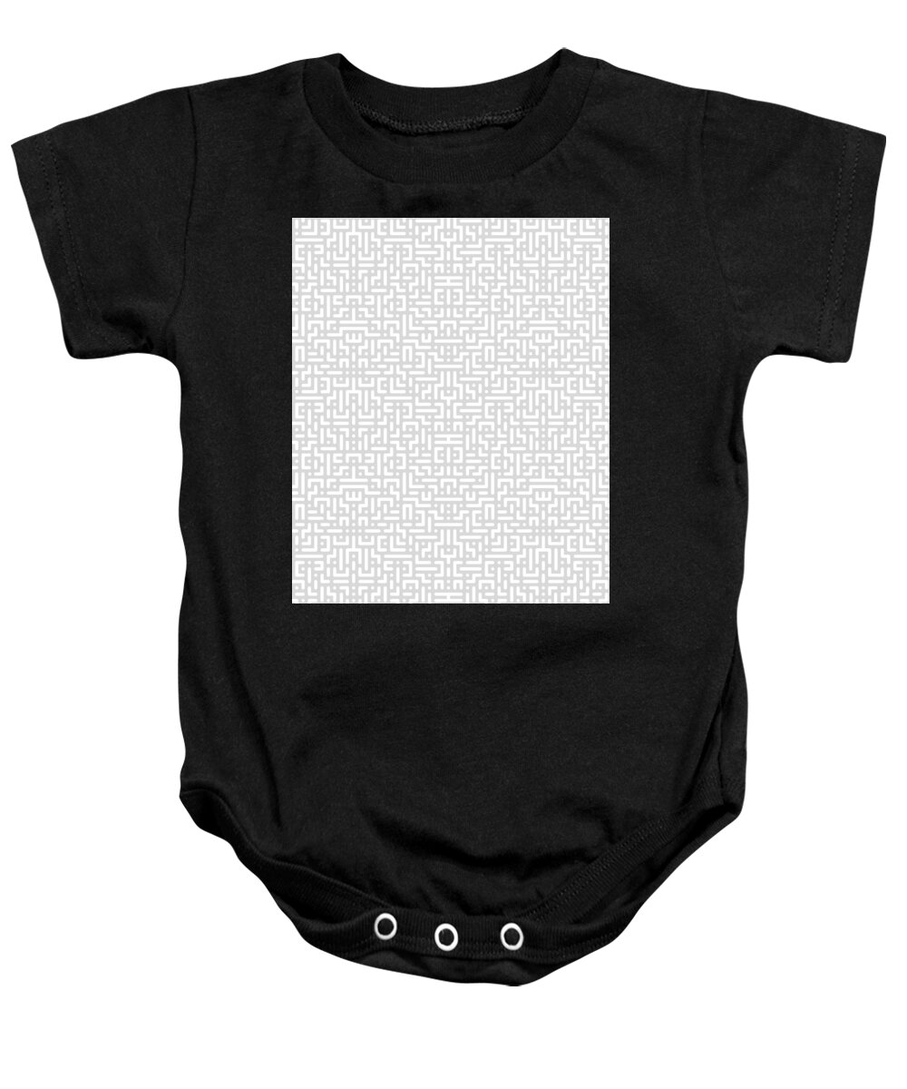 Connection Baby Onesie featuring the digital art Geometric Pattern Shapes Symbols Geometry #129 by Mister Tee