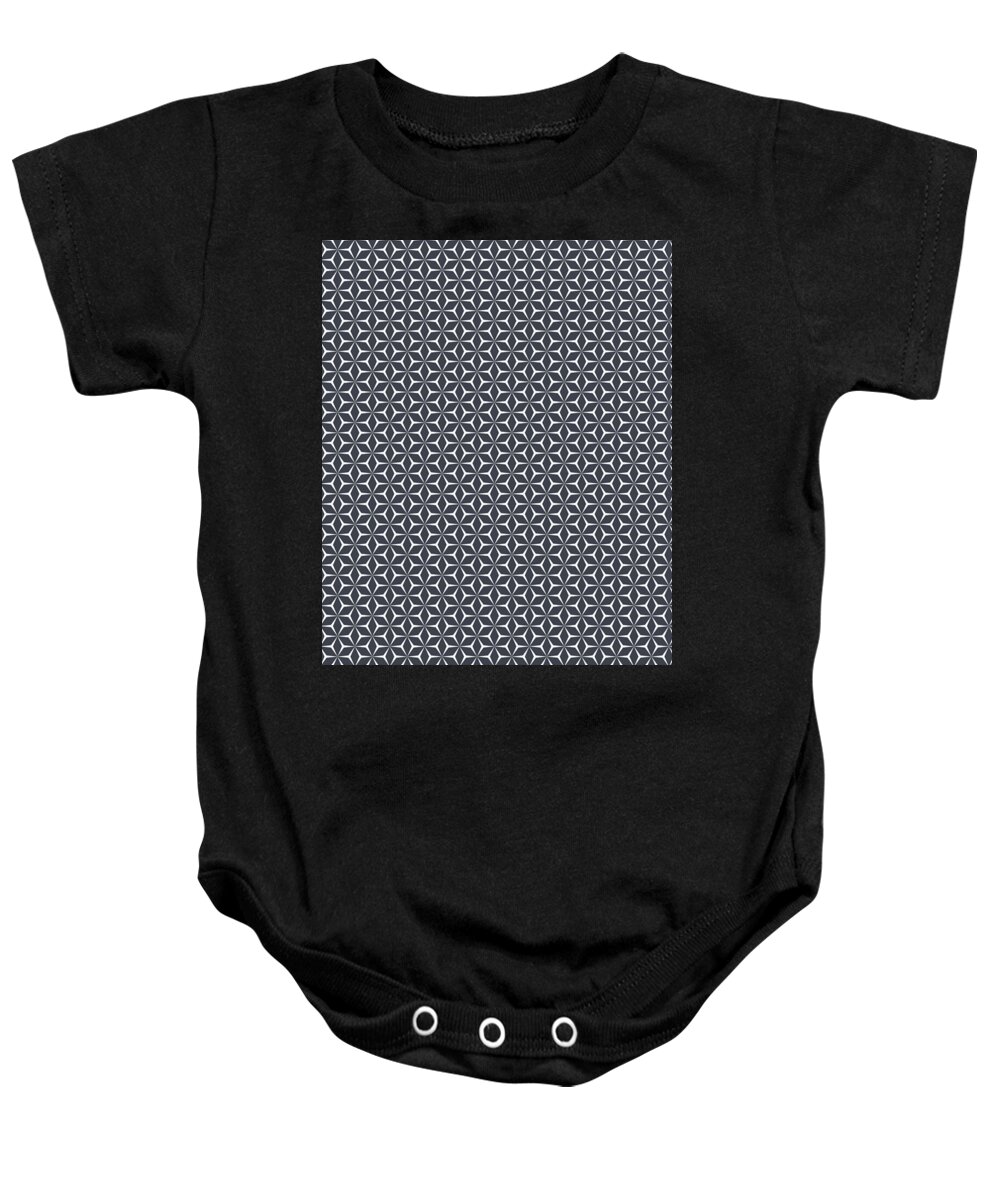 Connection Baby Onesie featuring the digital art Geometric Pattern Shapes Symbols Geometry #16 by Mister Tee