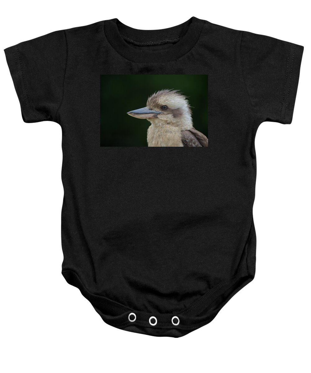 Kookaburra Baby Onesie featuring the photograph 1905kooka2 by Nicolas Lombard