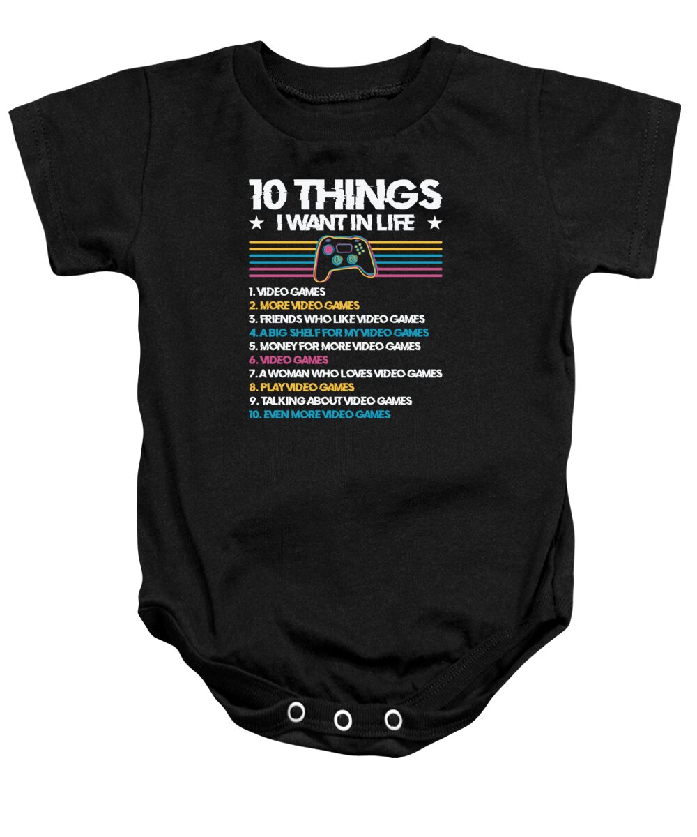 Gaming Baby Onesie featuring the digital art Gaming Gamer Playing Video Game Computer #2 by Toms Tee Store