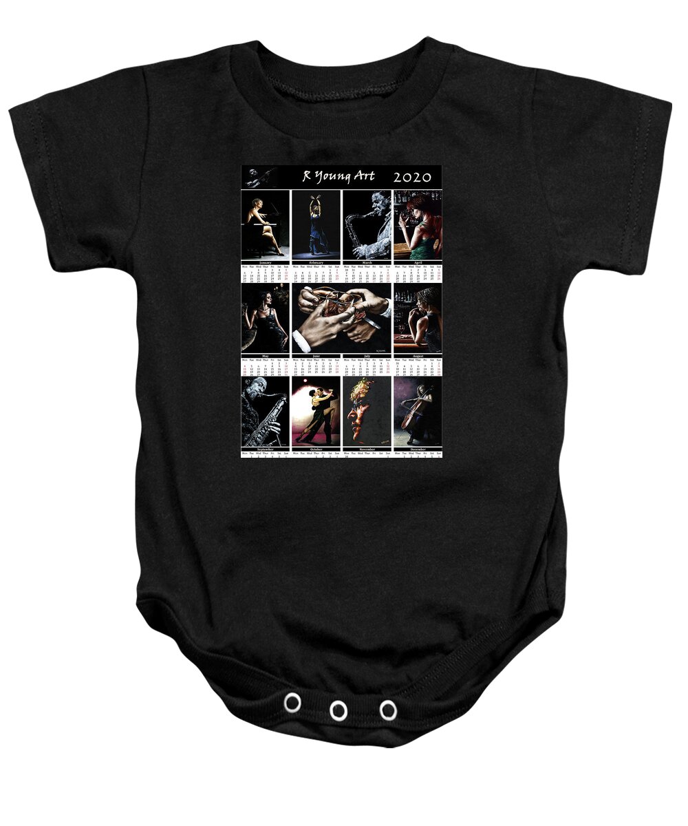 2020 Baby Onesie featuring the painting 2020 Dark and Moody R Young Art Calendar by Richard Young
