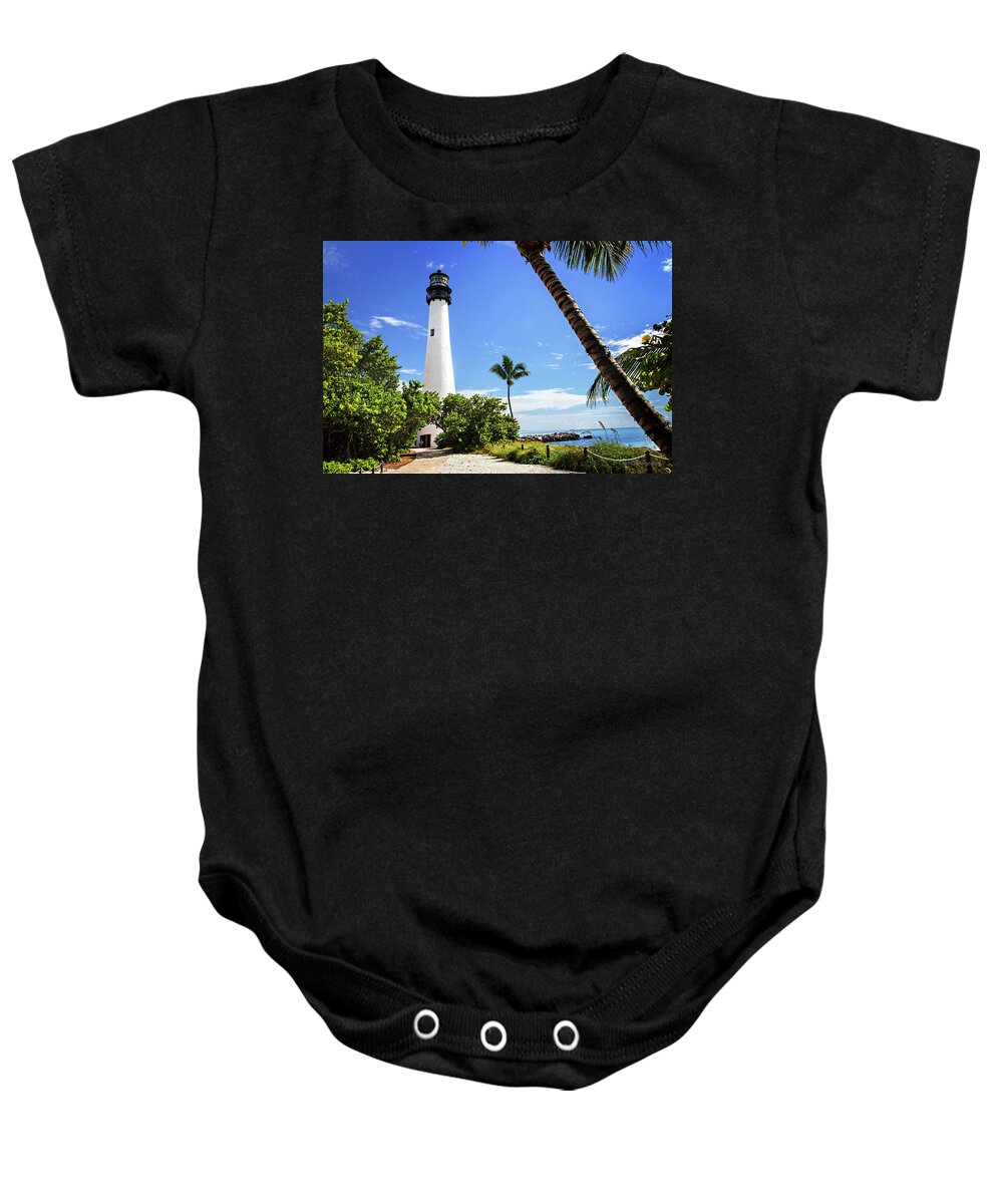 Color Baby Onesie featuring the photograph Cape Florida Light -2 #3 by Alan Hausenflock