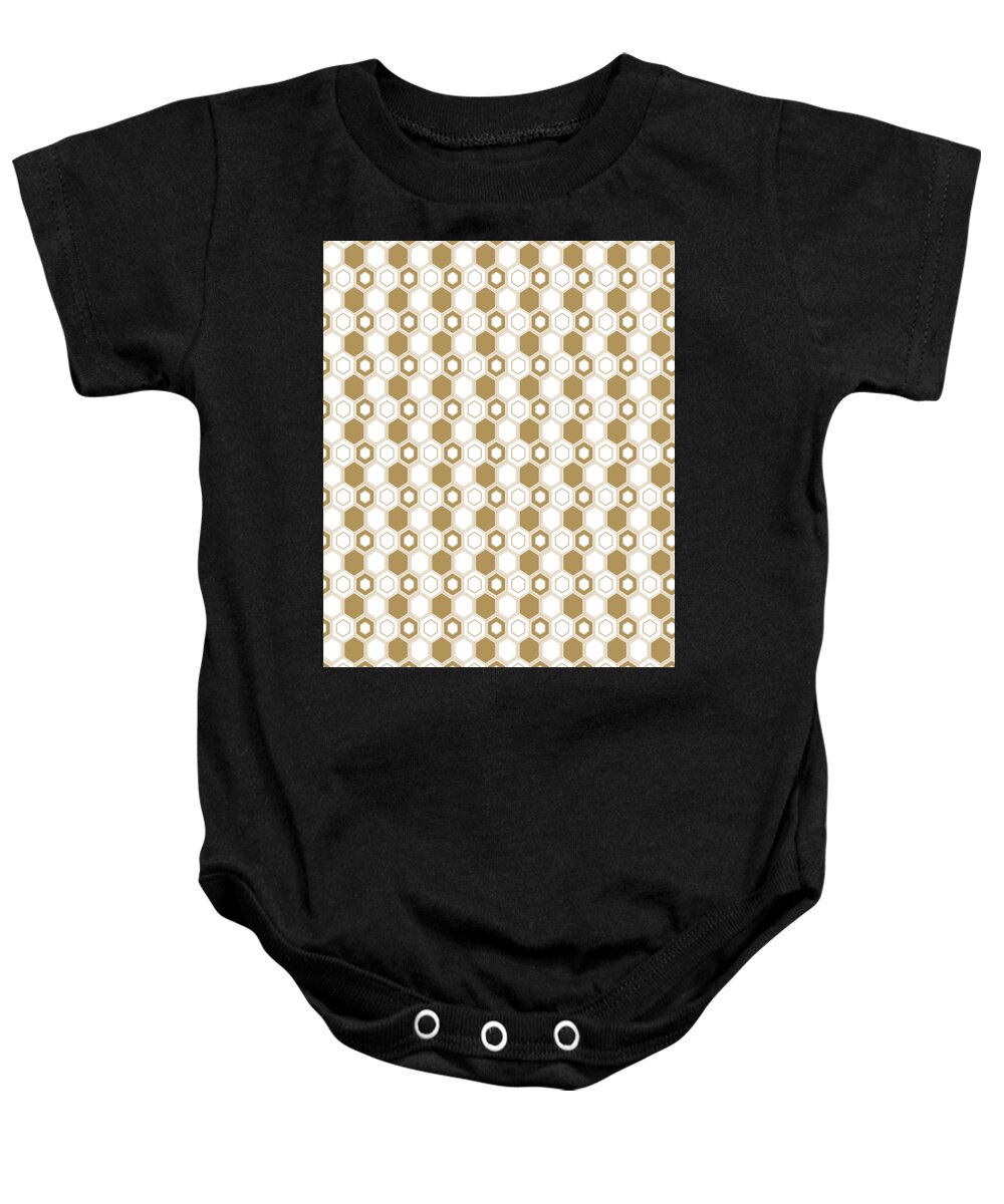 Connection Baby Onesie featuring the digital art Geometric Pattern Shapes Symbols Geometry #31 by Mister Tee