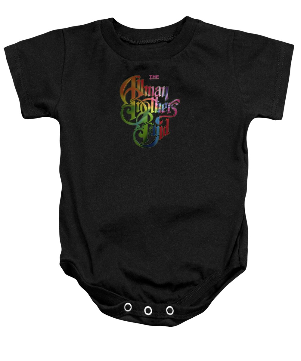 The Baby Onesie featuring the digital art The Allman Brothers Band by Knuckle Lamar