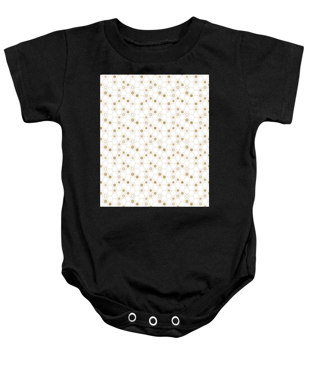 Connection Baby Onesie featuring the digital art Geometric Pattern Shapes Symbols Geometry #42 by Mister Tee