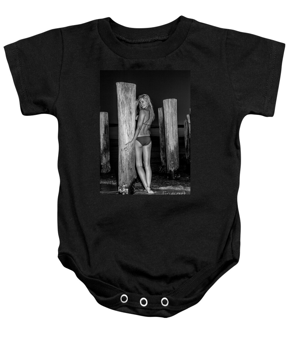 Athletic Baby Onesie featuring the photograph 4278 Elisa Naples Beach Florida by Amyn Nasser