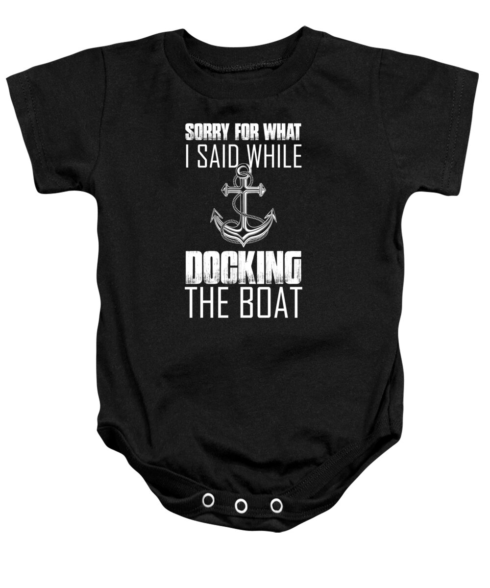 Boating Gifts Baby Onesie featuring the digital art Boating Boat Ship Motorboat Gift #5 by RaphaelArtDesign