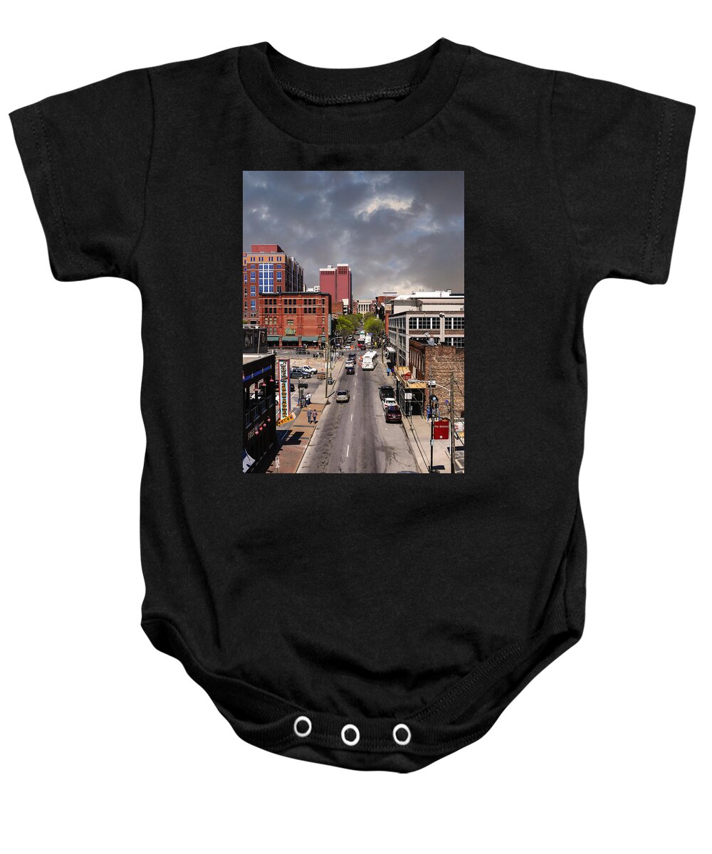 2nd Ave Baby Onesie featuring the photograph Music City - Nashville TN #6 by Chris Smith
