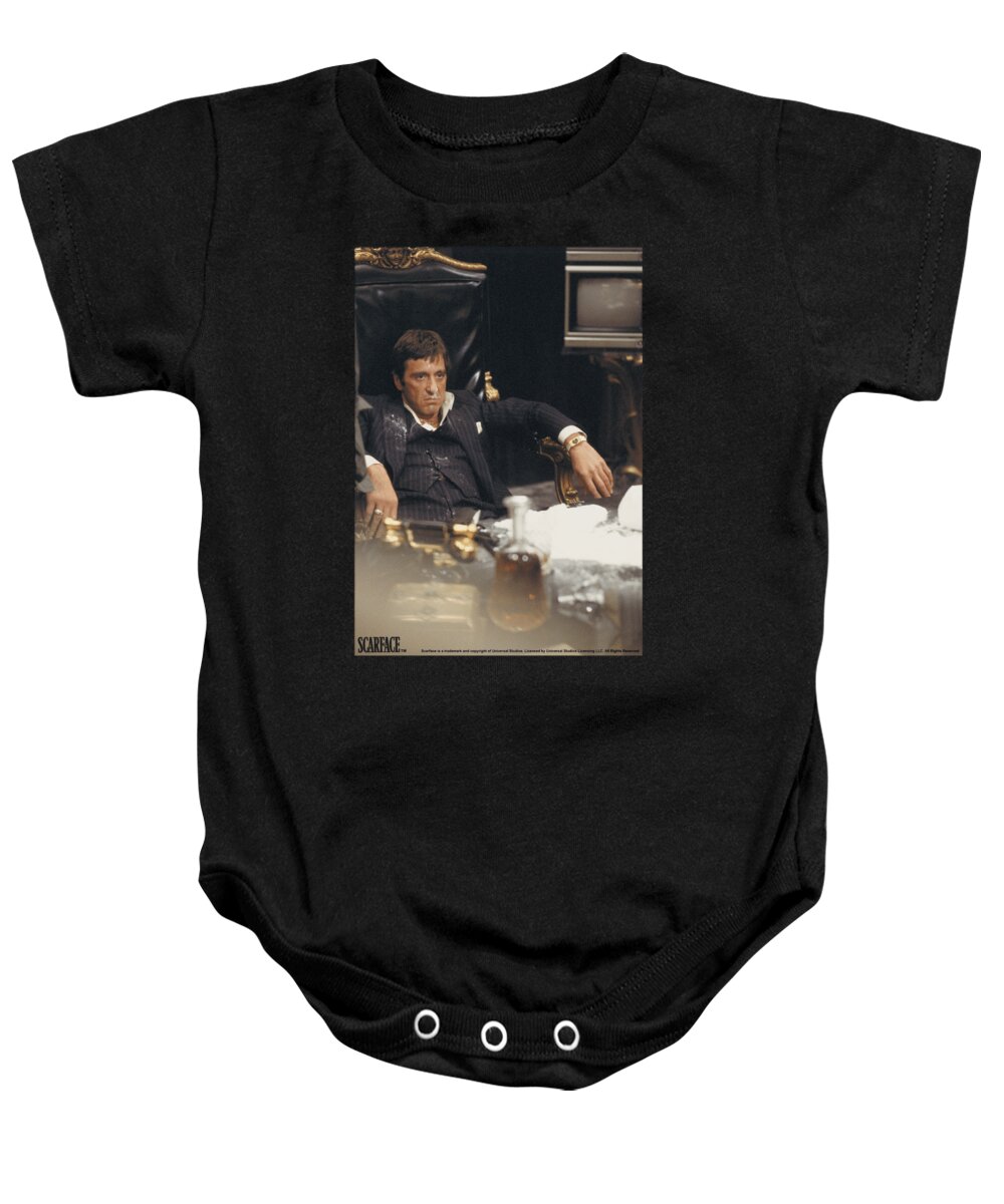 Tony Montana Scarface Funny Baby Bodysuit 