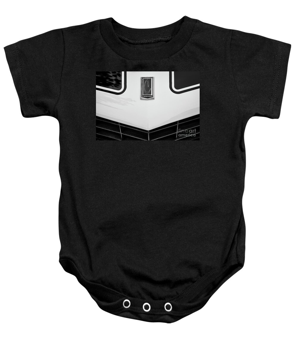 Chevrolet Baby Onesie featuring the photograph '72 Camaro #72 by Dennis Hedberg