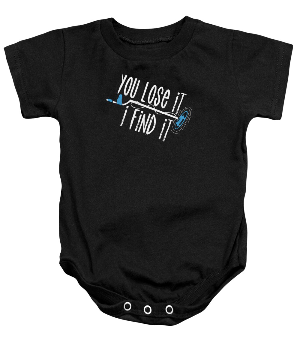 Treasure Hunter Baby Onesie featuring the digital art Treasure Hunter Metal Detector Treasure Hunting #9 by Toms Tee Store