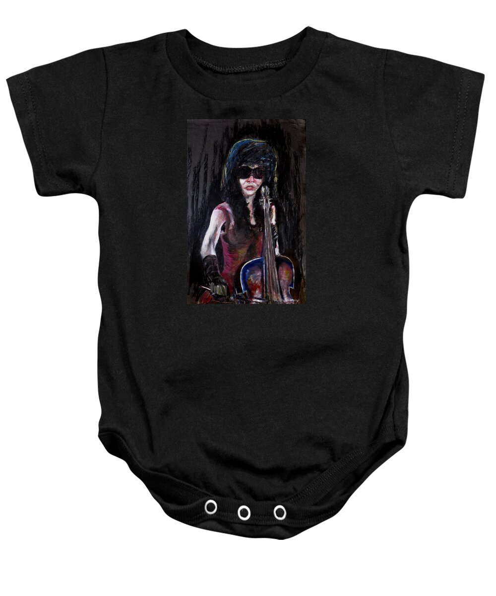 Woman Baby Onesie featuring the painting A New Sensation by Tom Conway