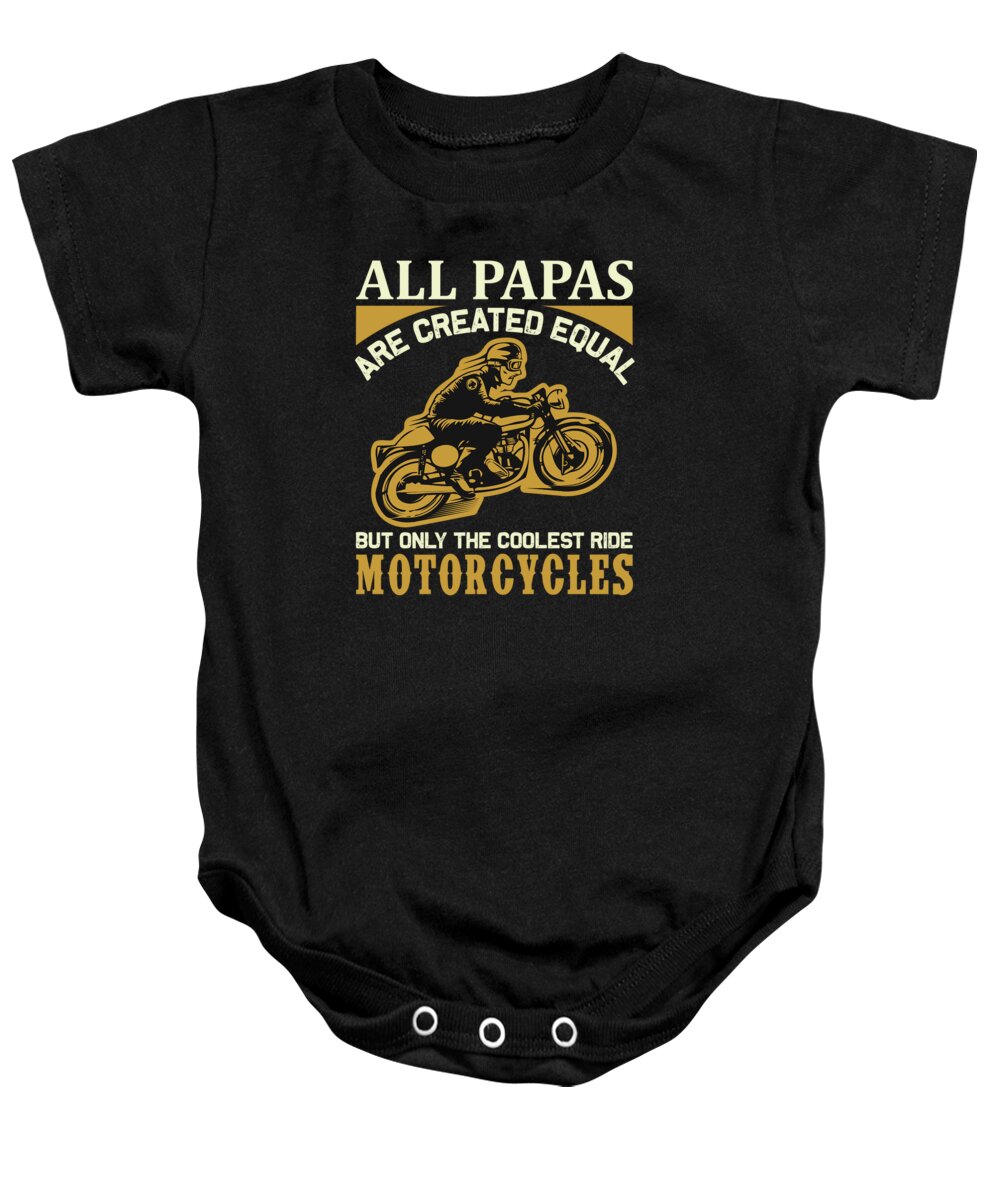 Motor Sports Baby Onesie featuring the digital art All Papas Are Created Equal by Jacob Zelazny