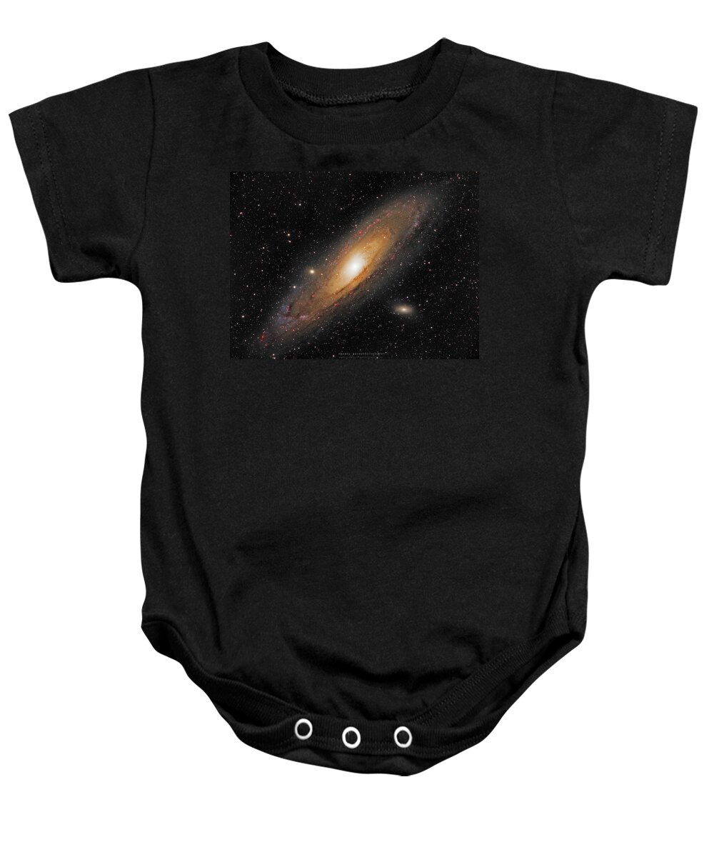 Andromeda Galaxy Baby Onesie featuring the photograph Andromeda Galaxy by Prabhu Astrophotography