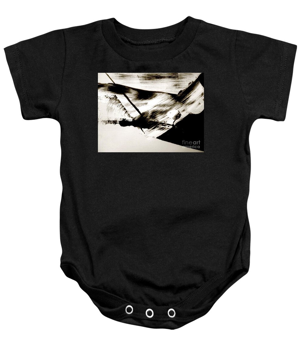 Abstract Art Baby Onesie featuring the painting Any Port in the Storm by Jeremiah Ray