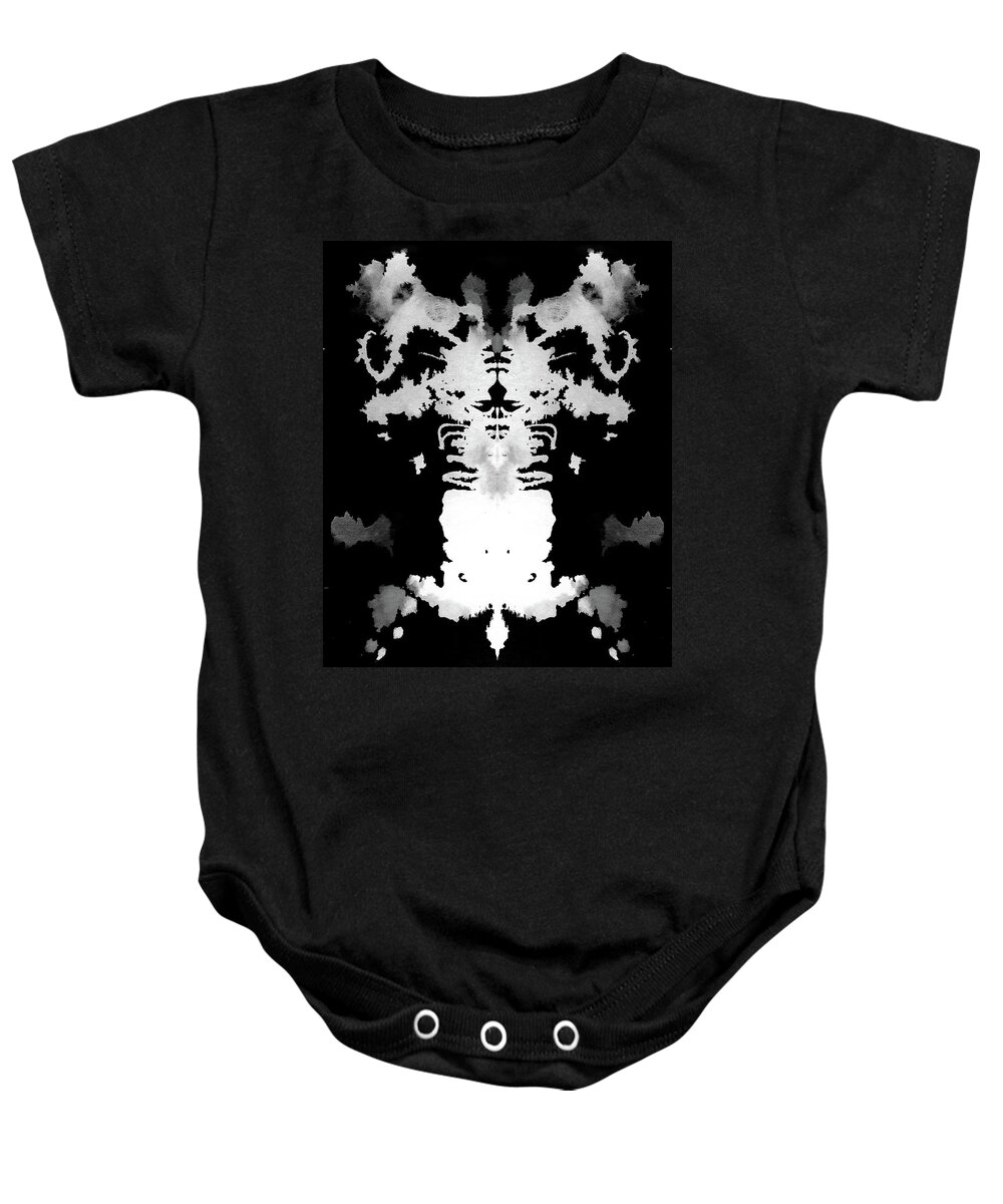 Abstract Baby Onesie featuring the painting Aquarius Haunted by Stephenie Zagorski