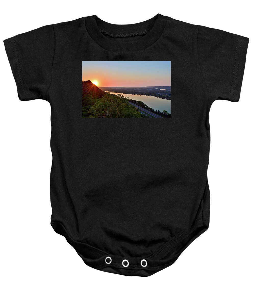 Sunset Baby Onesie featuring the photograph Around the Bend by Susie Loechler