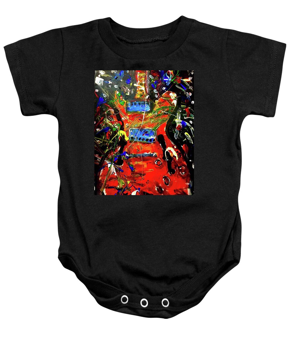  Baby Onesie featuring the painting Art Battle Rock by Neal Barbosa