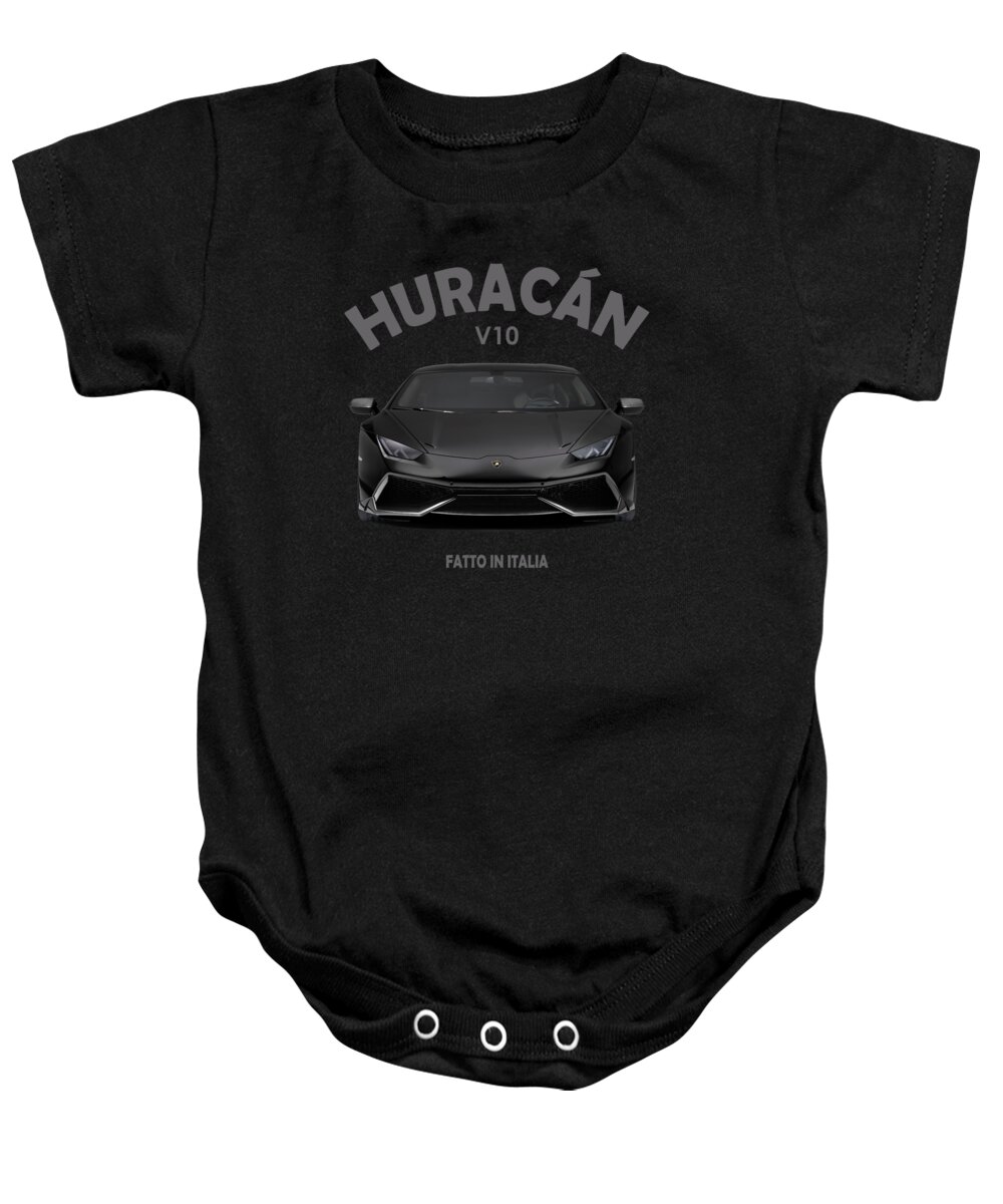 Lamborghini Huracan Baby Onesie featuring the photograph The Huracan by Mark Rogan