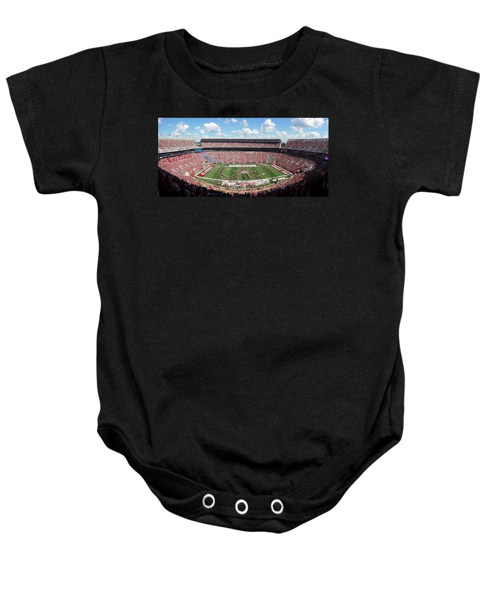 Gameday Baby Onesie featuring the photograph Bama Script A Panorama by Kenny Glover
