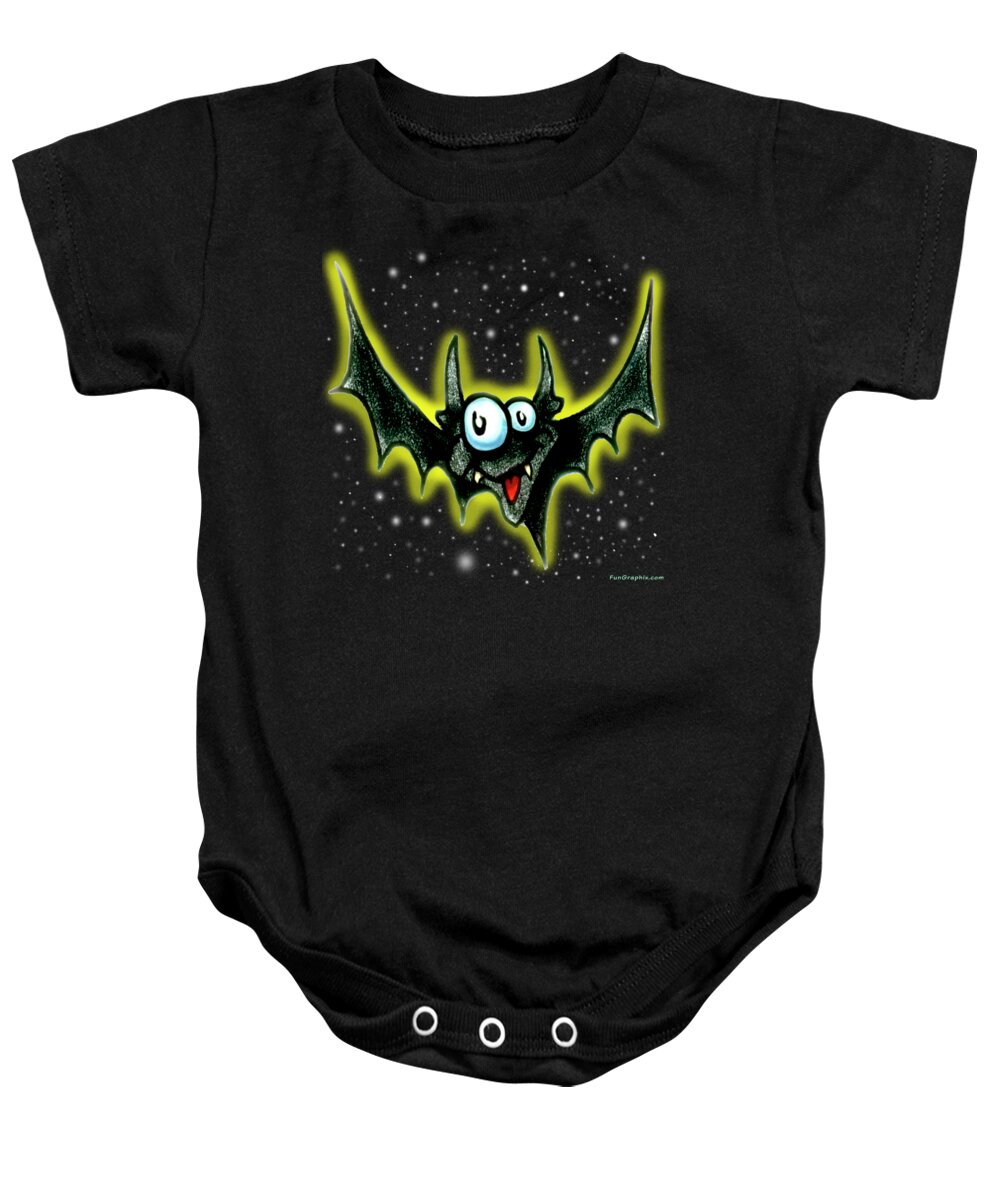 Bat Baby Onesie featuring the digital art Batty by Kevin Middleton