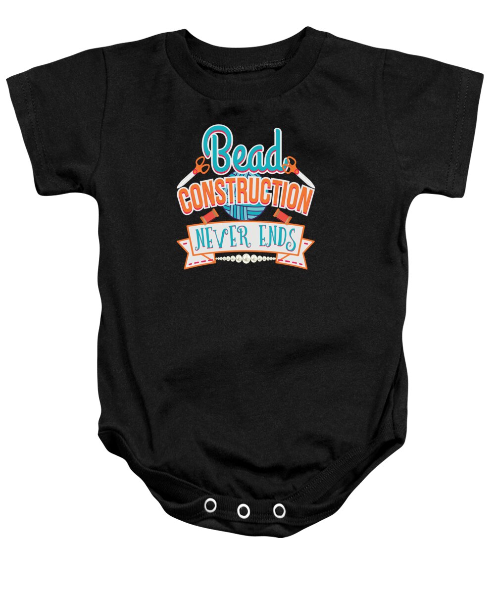 Beadwork Therapy Baby Onesie featuring the digital art Bead Construction Never Ends Beadwork by Jacob Zelazny