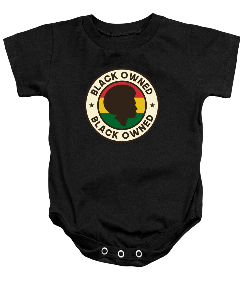 Cool Baby Onesie featuring the digital art Black Owned Black History Month by Flippin Sweet Gear