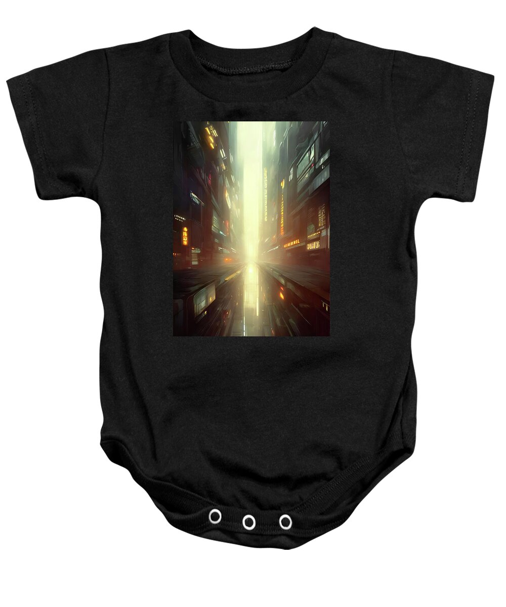 Blade Runner Baby Onesie featuring the digital art Blade Runner Nexus 13 by Fred Larucci