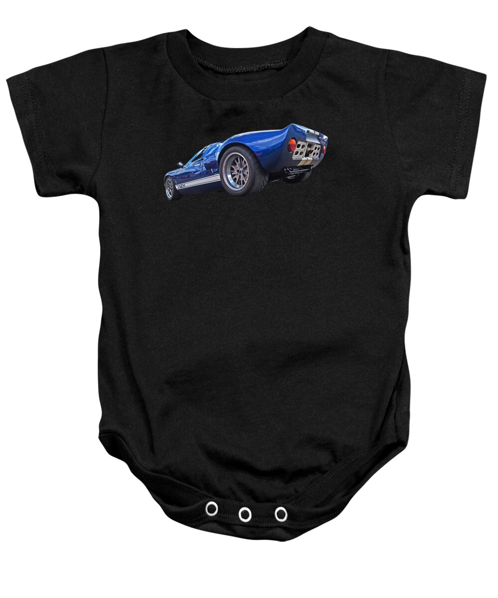 Ford Gt40 Baby Onesie featuring the photograph Blue Sky Day - Ford GT 40 by Gill Billington