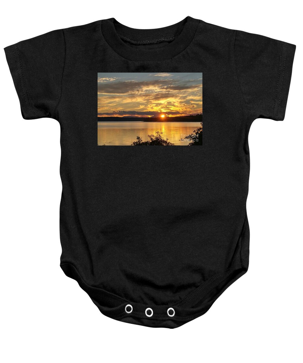 Brentwood Bay Baby Onesie featuring the photograph Brentwood Beauty by Kimberly Furey