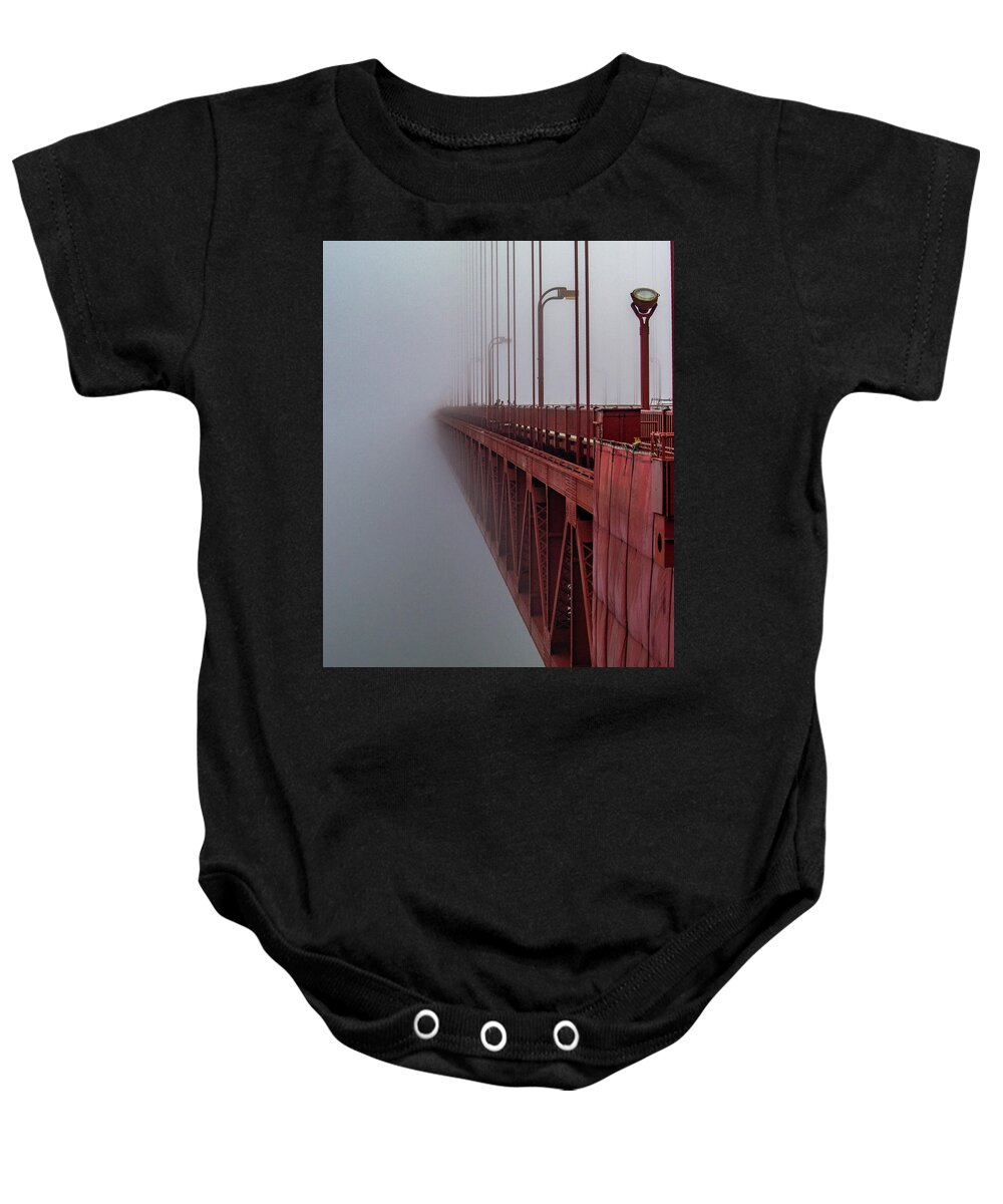 Fog Baby Onesie featuring the photograph Bridge to Obscurity by Bill Gallagher