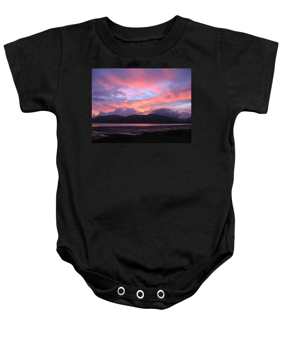 Cairns Baby Onesie featuring the photograph Cairn's Sunrise by Diane Sleger
