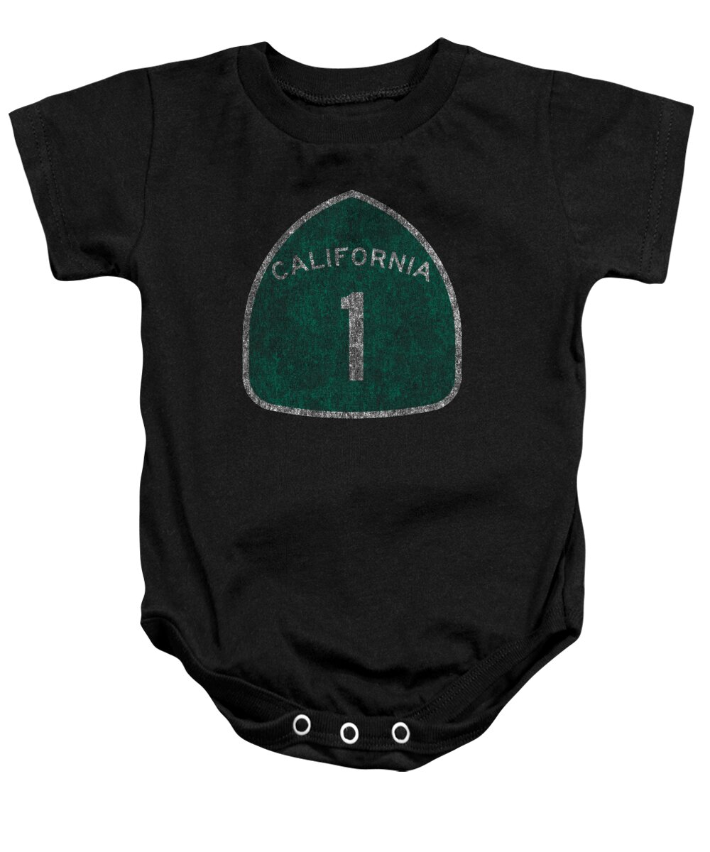 Funny Baby Onesie featuring the digital art California 1 Pacific Coast Highway by Flippin Sweet Gear