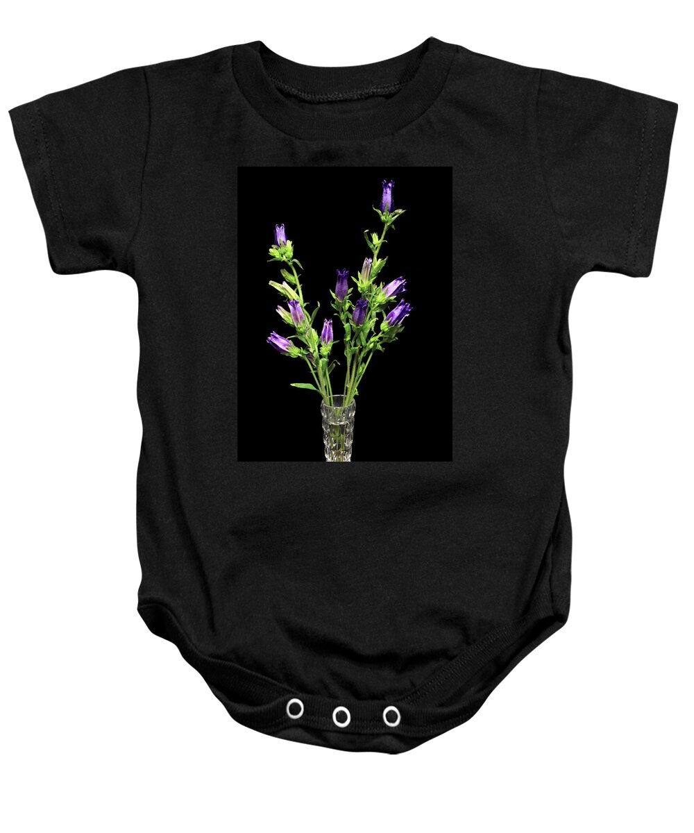 Canterbury Bells Baby Onesie featuring the photograph Canterbury Bells by Shane Bechler