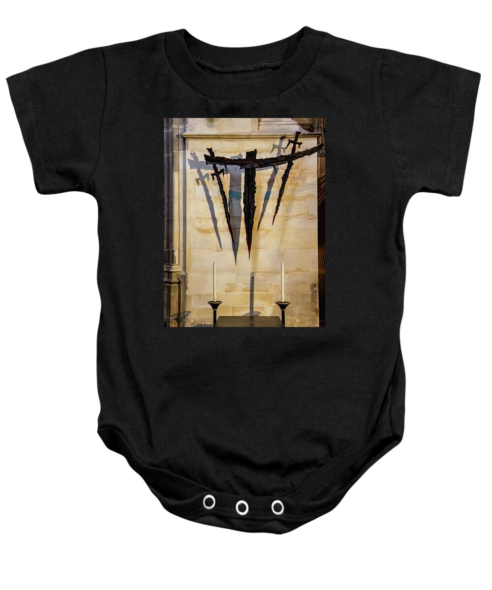 Landmark Baby Onesie featuring the photograph Canterbury Cathedral Side Chapel by Shirley Mitchell