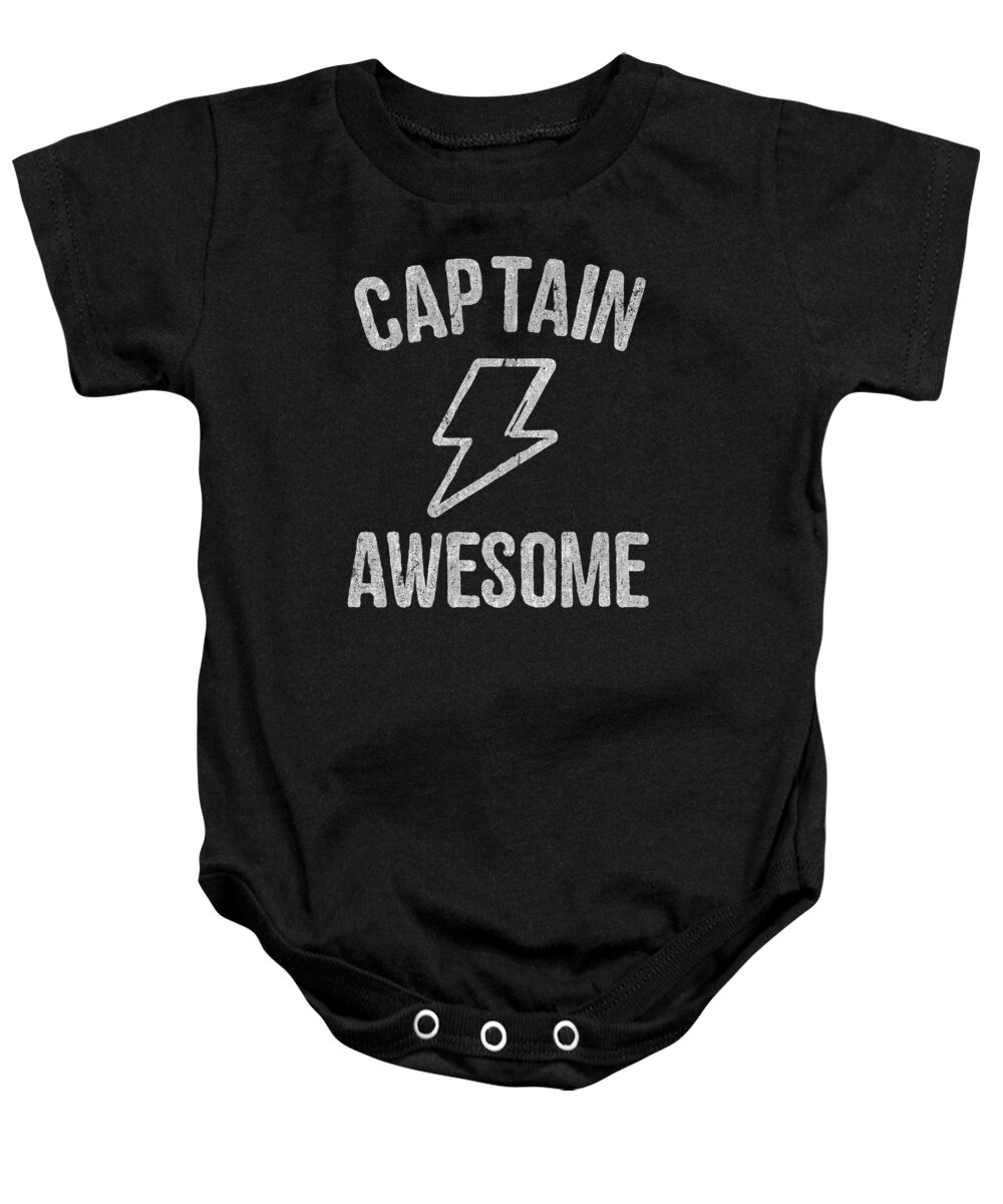 Cool Baby Onesie featuring the digital art Captain Awesome by Flippin Sweet Gear